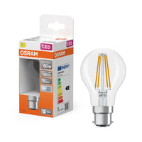 OSRAM LED Lampe LED Retrofit CLASSIC A 6.5W 840 Clear B22d, 806 lm, 4000 K, Kaltweiß