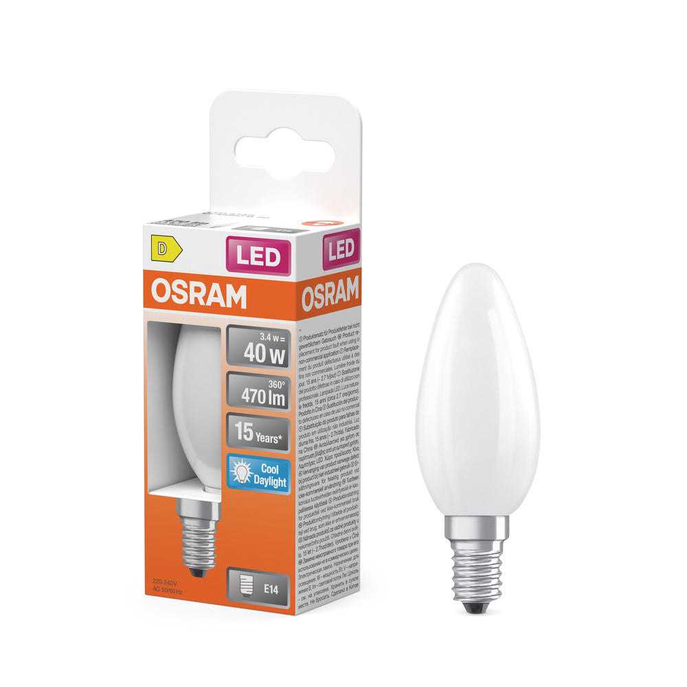 OSRAM LED Retrofit Classic B 3.4W 865 mat E14