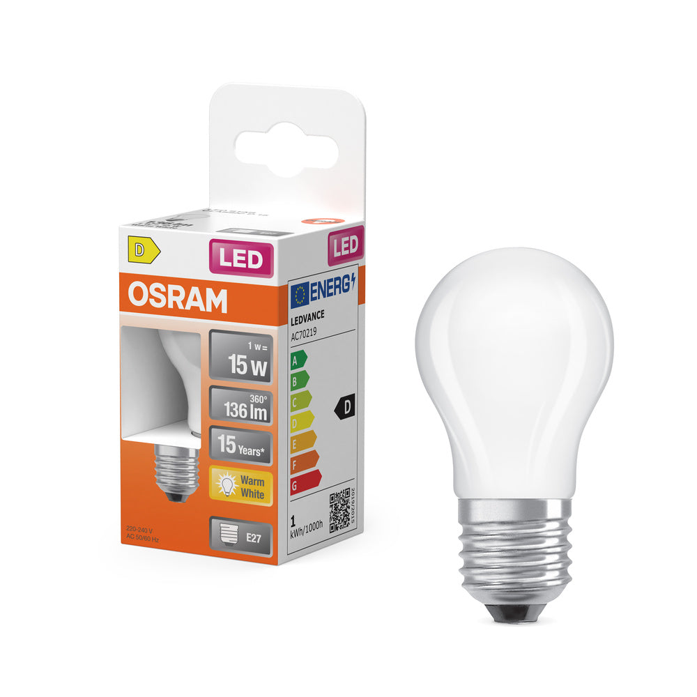 OSRAM LED Retrofit Classic P 1W 827 mat E27