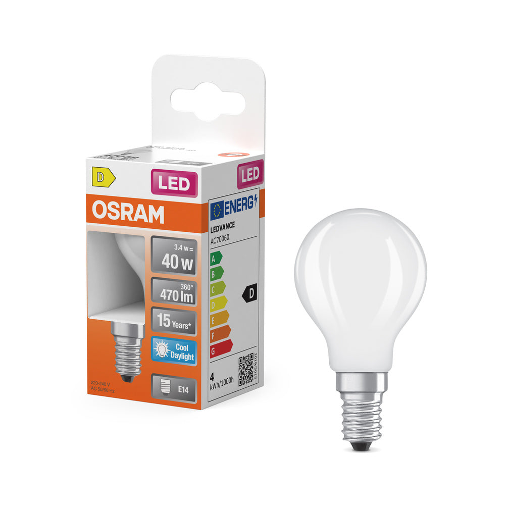 OSRAM LED Retrofit Classic P 3.4W 865 mat E14