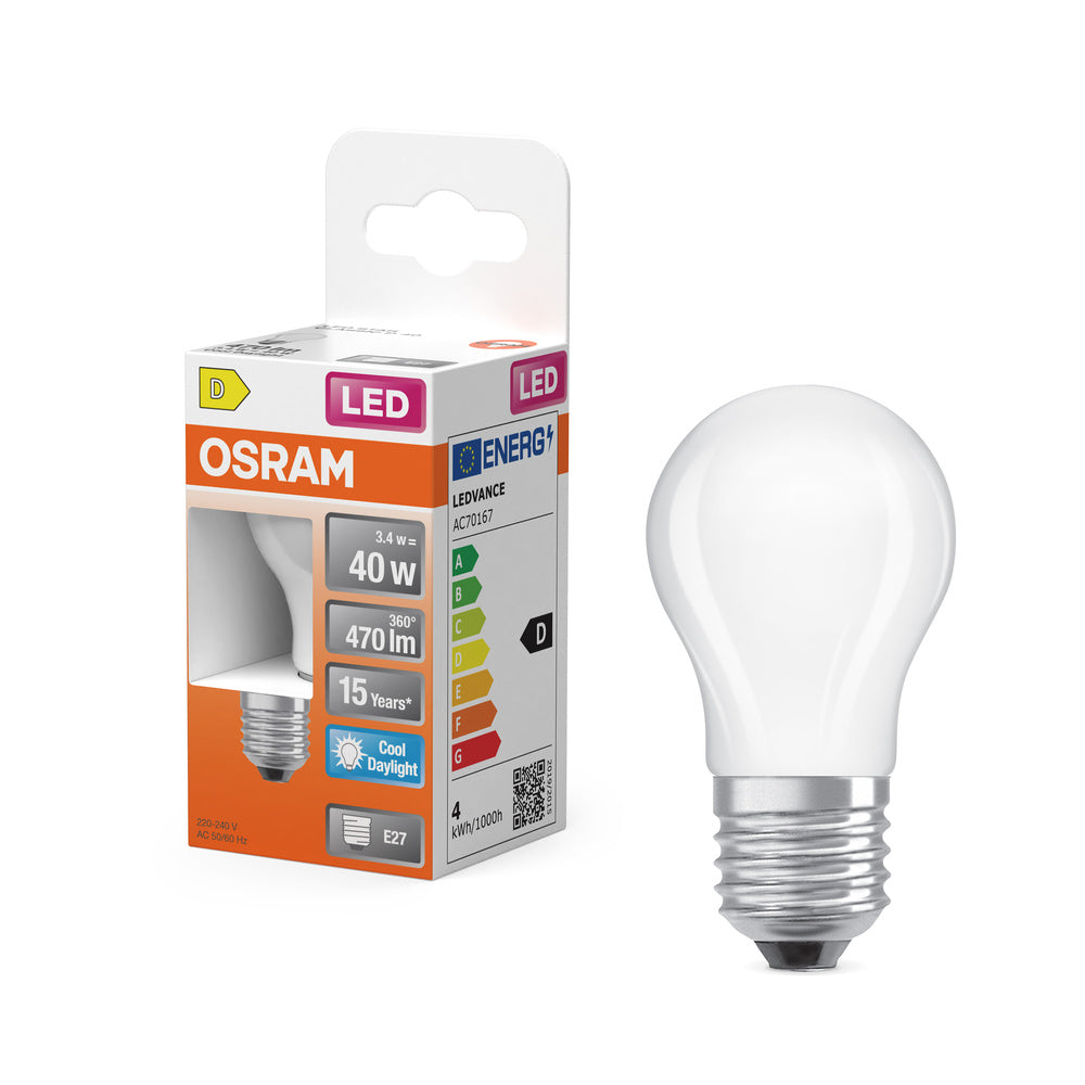 OSRAM Retrofit Classic P Cool Daylight LED-lamp (voorheen 40W) 4,5W / 6500K koel wit E27
