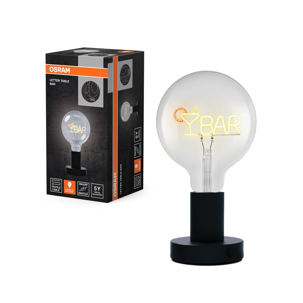 OSRAM 1906 LETTER TABLE Tischleuchte "Bar" 1.2W E27