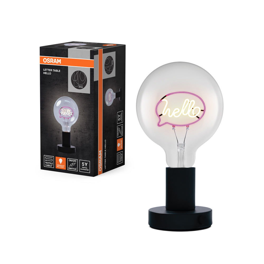 OSRAM 1906 LETTER TABLE tafellamp "Hello" 1.2W E27