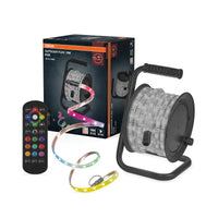 OSRAM Outdoor Flex RGB LED-strip 15 m IP65, incl. afstandsbediening, uitbreidbaar tot 50 m, met kabelhaspel, aansluitkabel en accessoires