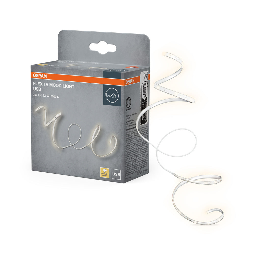 OSRAM FLEX TV MOOD LIGHT USB LED-strip, 200 lm, 3500 K, warm wit
