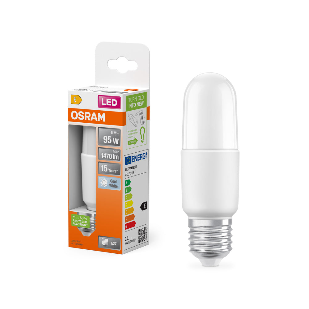 OSRAM LED PCR Classic Stick 11W 840 mat E27
