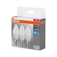 OSRAM LED BASE Classic B 4.9W 865 mat E14 verpakking van 3