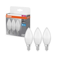 OSRAM LED BASE Classic B 4.9W 865 mat E14 verpakking van 3