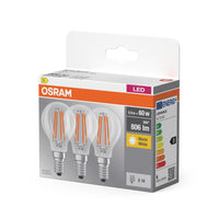 OSRAM LED BASE Classic P 5.9W 827 transparant E14