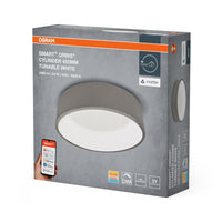 OSRAM Matter SMART+ Orbis Cylinder LED Deckenleuchte Tunable Weiß 45cm 24W / 3000-6500K Grau