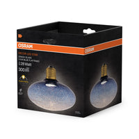 OSRAM DECOR LED-lamp, gebarsten glas, plat, blauw