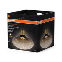 OSRAM DECOR LED-lamp, gebarsten glas, plat, bruin