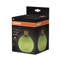 OSRAM DECOR LED-lamp met gekleurde glazen bol, groen
