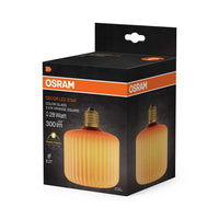 OSRAM DECOR LED-lamp, gekleurd glas, vierkant, oranje