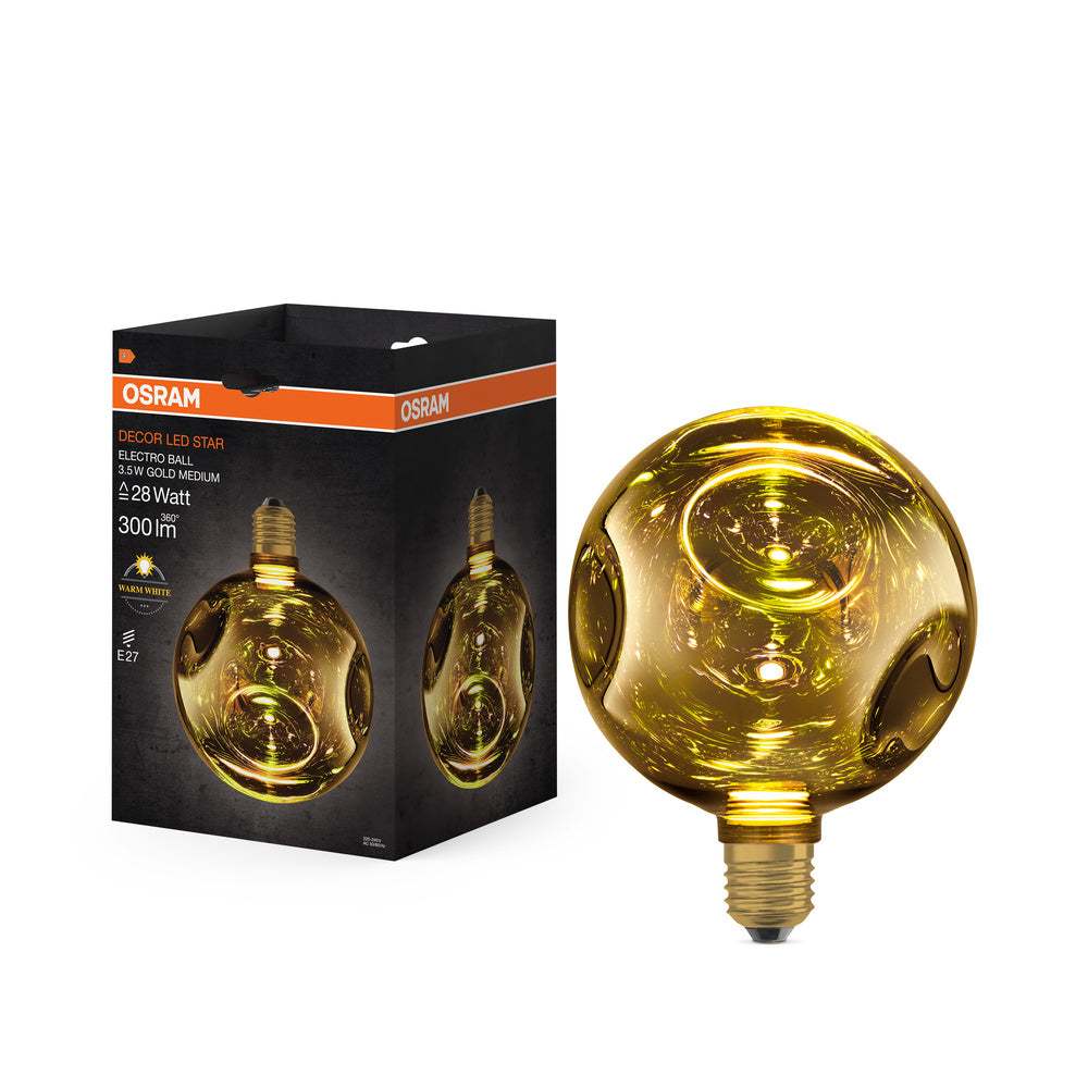 OSRAM DECOR LED-lamp, elektrisch glas, medium goud