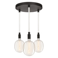 OSRAM DECOR Glow Pendelleuchte Plate, beleuchtetes Kabel, 3xE27 LED Select