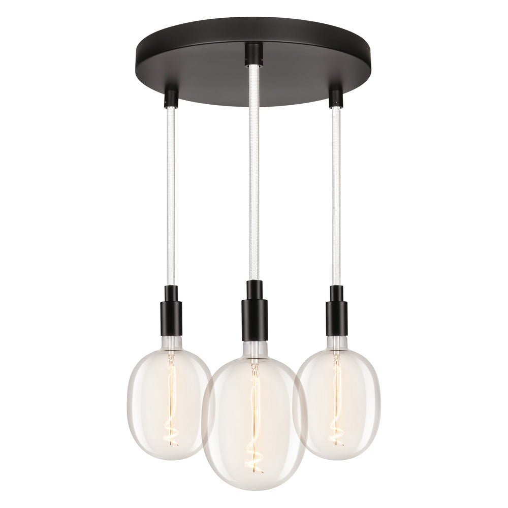 OSRAM DECOR Glow Pendelleuchte Plate, beleuchtetes Kabel, 3xE27 LED Select