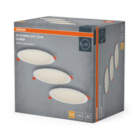 OSRAM LED Spot- en Downlightset voor Inbouwspots, Slank, 225 mm, 22W, Wit, ⌀200 mm