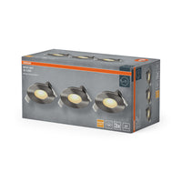 OSRAM LED-spotset voor inbouwmontage 4,9W 120° Satijnnikkel ⌀68 mm