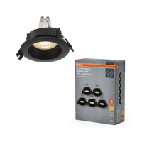 OSRAM LED-spotset voor inbouwmontage GU10 2,6W zwart ⌀68 mm