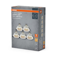 OSRAM LED Spot Recess Einbaustrahler Set GU10 2.6W Weiß ⌀68 mm