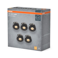 OSRAM LED Mini Spot Set Inbouwspot 6W 120° Zwart ⌀30 mm