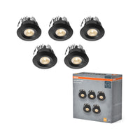 OSRAM LED Mini Spot Set Inbouwspot 6W 120° Zwart ⌀30 mm