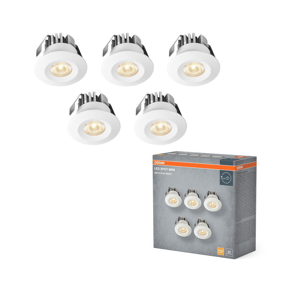 OSRAM LED Mini Spot Set Inbouwspot 6W 120° Wit ⌀30 mm