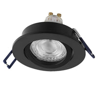 OSRAM LED-spotset voor inbouwmontage, GU10, draaibaar, klikmechanisme, 4,5W, zwart, ⌀68 mm