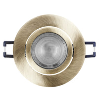 OSRAM LED-spotset voor inbouwmontage, GU10, draaibaar, klikmechanisme, 4,5W, groen messing, ⌀68 mm