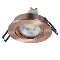 OSRAM LED-spotset voor inbouwmontage, GU10, dimbaar, draaibaar, klikmechanisme, 6W, rood messing, ⌀68 mm