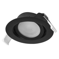 OSRAM LED-spotset voor inbouwmontage, draaibaar, 4,9 W, 120°, zwart, Ø 75 mm