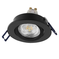 OSRAM Matter SMART+ LED slimme inbouwspot voor badkamer GU10 draaibaar 4,7W RGBW zwart Ø68 mm
