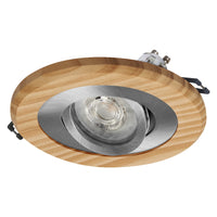 OSRAM Wood Spot GU10 heldere inbouwspot 4,5W satijnnikkel ⌀68 mm
