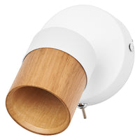 OSRAM LED Spot Half Wood Line wandlamp 1xGU10 wit en houtdecor