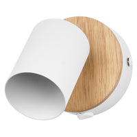 OSRAM LED Spot Wood Line wandlamp 1xGU10 wit en houtdecor