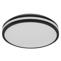 OSRAM Orbis Caleb plafondlamp, 295 mm, 16 W, 3000 K, warmwit, zwart