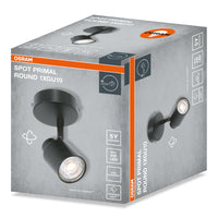 OSRAM 1-punts LED-spot PRIMAL rond, licht, 1xGU10, zwart