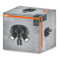 OSRAM 3-punts LED-spot PRIMAL-plaat, licht, 3xGU10, zwart