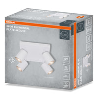 OSRAM 4-punts LED-spot ELEMENTAL plaat wit, licht, 4xGU10, wit, 21 x 13,8 x 21 cm