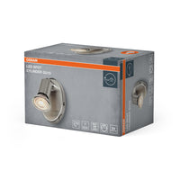 OSRAM LED Spot Cylinder wandlamp 1xGU10 geborsteld nikkel