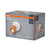 OSRAM LED Spot Half Wood Line wandlamp 1xGU10 wit en houtdecor