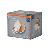 OSRAM LED Spot Wood Line wandlamp 1xGU10 wit en houtdecor