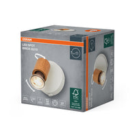 OSRAM LED-spot voor bakstenen muur, 1xGU10, wit en hout