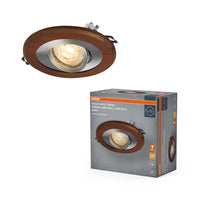 OSRAM Wood Spot GU10 Donkere Inbouwspot 4,5W Satijnnikkel ⌀68 mm