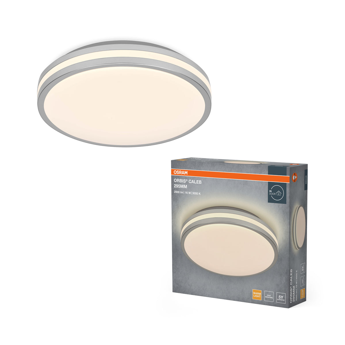OSRAM Orbis Caleb 295 mm 16W 830 zilver