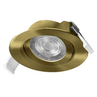 OSRAM LED-spotset voor inbouwmontage, draaibaar, 4,9 W, 36°, groen messing, Ø75 mm
