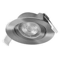 OSRAM LED-spotset voor inbouwmontage, draaibaar, 4,9 W, 36°, satijnnikkel, Ø75 mm