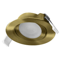 OSRAM LED-spotset voor inbouwmontage, draaibaar, 4,9 W, 120°, groen messing, Ø75 mm