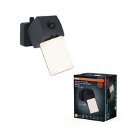 OSRAM buitenwandlamp, donkergrijs, 2,5 W, 275 lm, 3000 K, 111° stralingshoek, levensduur 50.000 uur, IP54, PIR-bewegingssensor, USB-C-oplaadfunctie